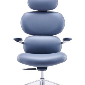 Executive ergonomic modern wooden and leather chair
